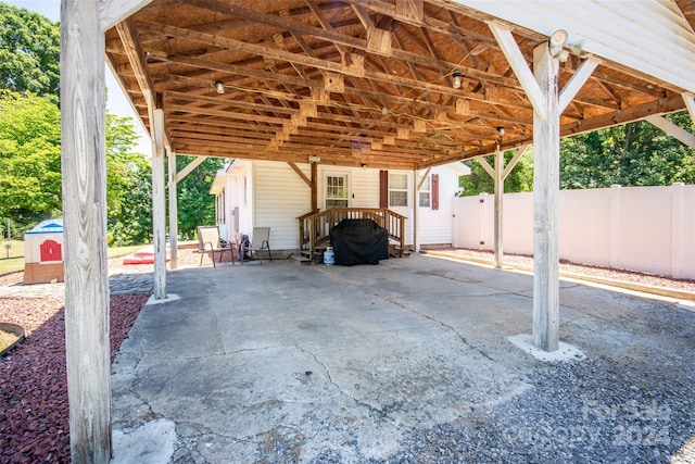 view of parking featuring a carport