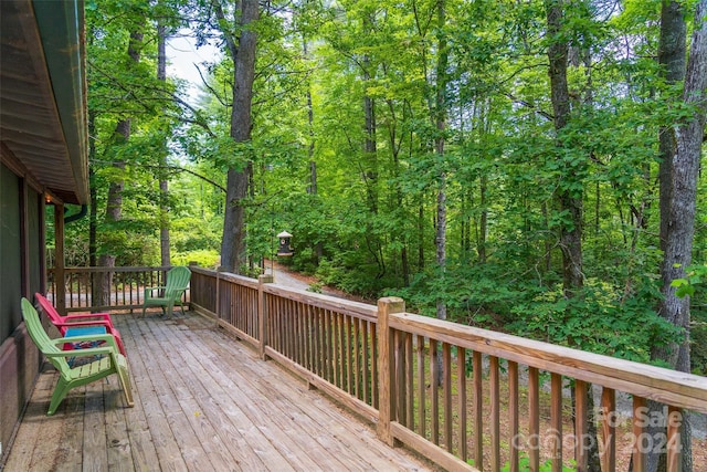 view of wooden terrace