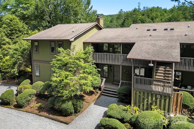 view of front of property with covered porch