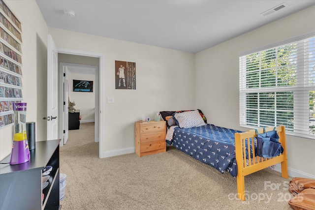 view of carpeted bedroom