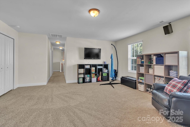 view of carpeted living room