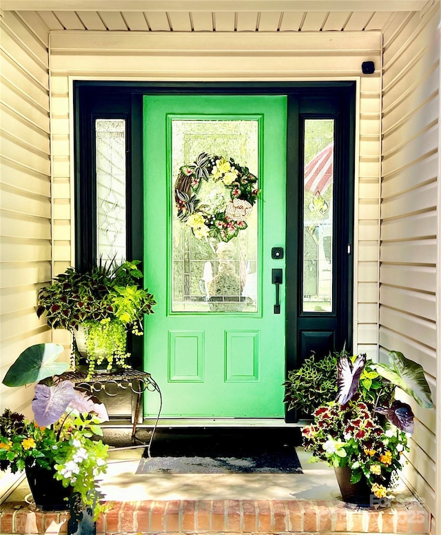 view of doorway to property