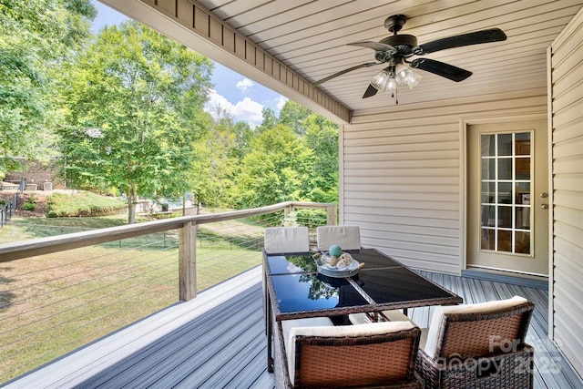 5692 Marblestone Dr, Granite Falls, NC 28630 - balcony with ceiling fan