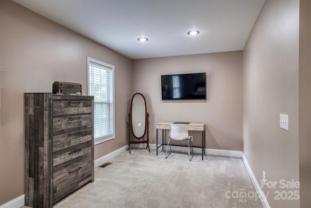 5692 Marblestone Dr, Granite Falls, NC 28630 - carpeted office space featuring baseboards and recessed lighting