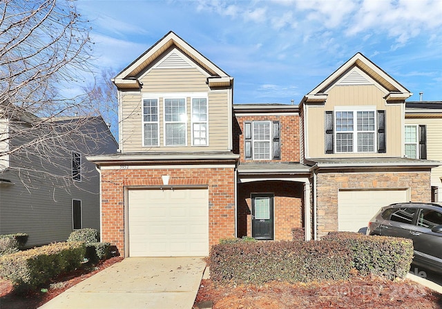 view of front of house featuring a garage