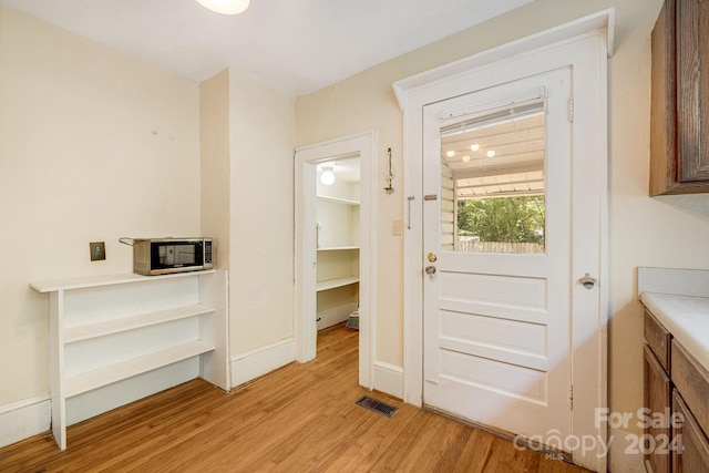 entryway featuring light wood-type flooring