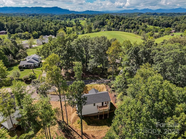 aerial view featuring a mountain view