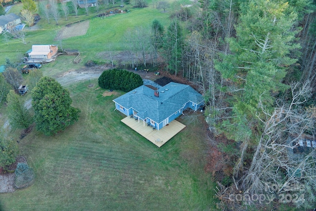 drone / aerial view featuring a rural view