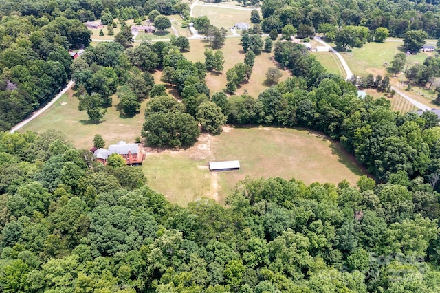 bird's eye view featuring a rural view