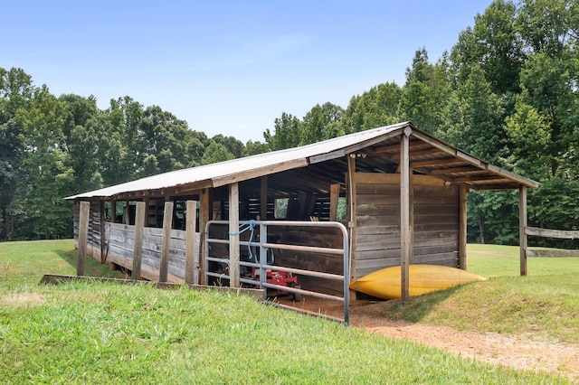 view of horse barn