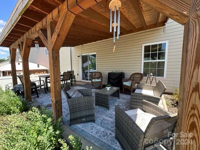 view of patio / terrace featuring an outdoor living space