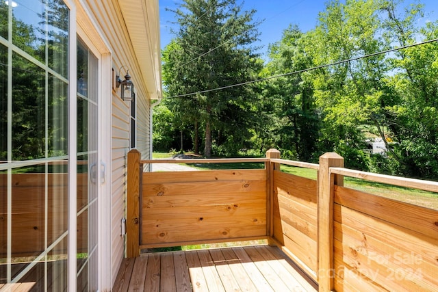 view of wooden terrace