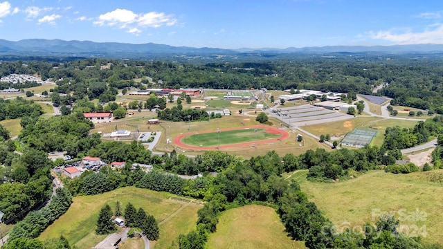 bird's eye view featuring a mountain view