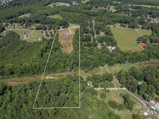 drone / aerial view featuring a rural view