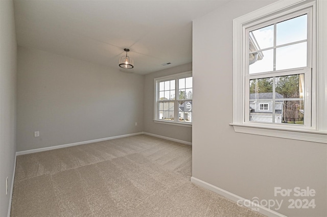 view of carpeted empty room