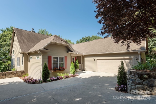 view of front of house featuring a garage