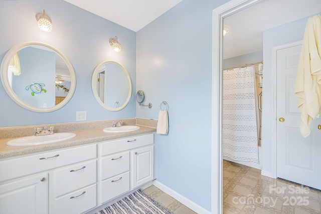 bathroom with vanity