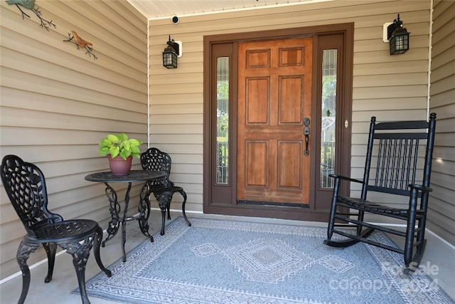 view of doorway to property