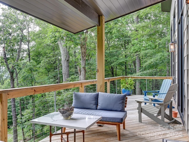 view of wooden terrace