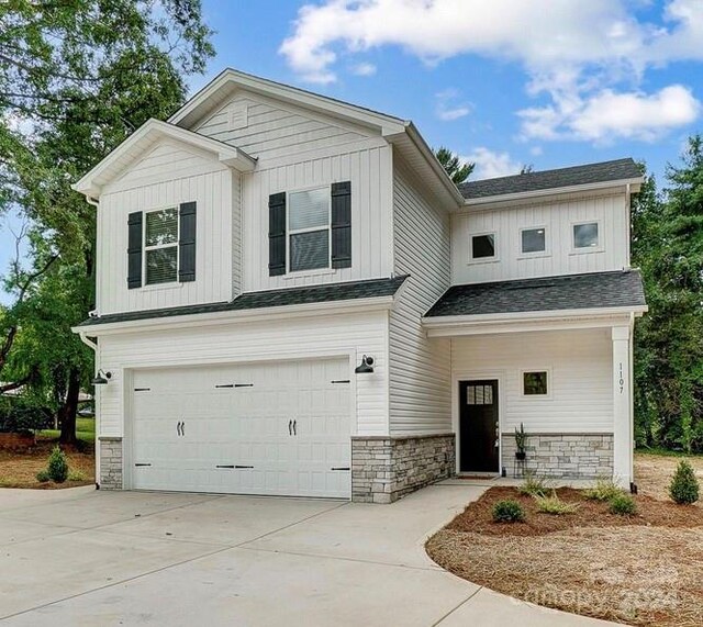 view of front of home featuring a garage