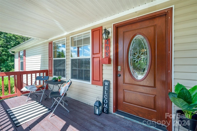 view of doorway to property