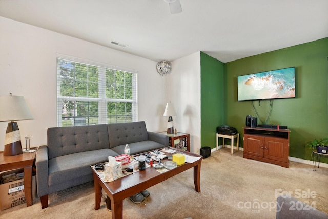 view of carpeted living room