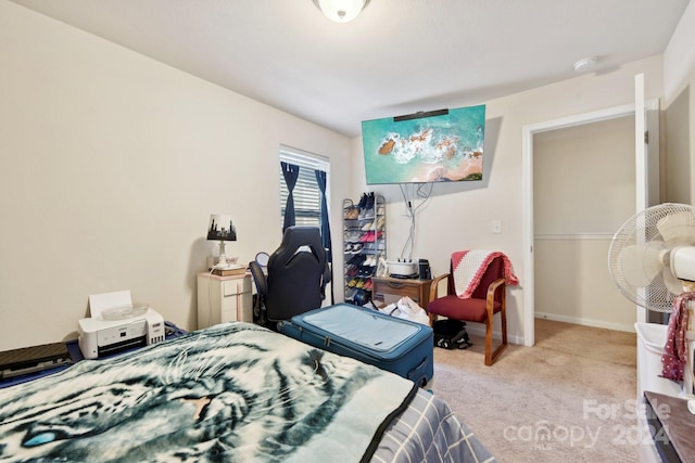 view of carpeted bedroom