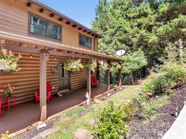 exterior space featuring a porch