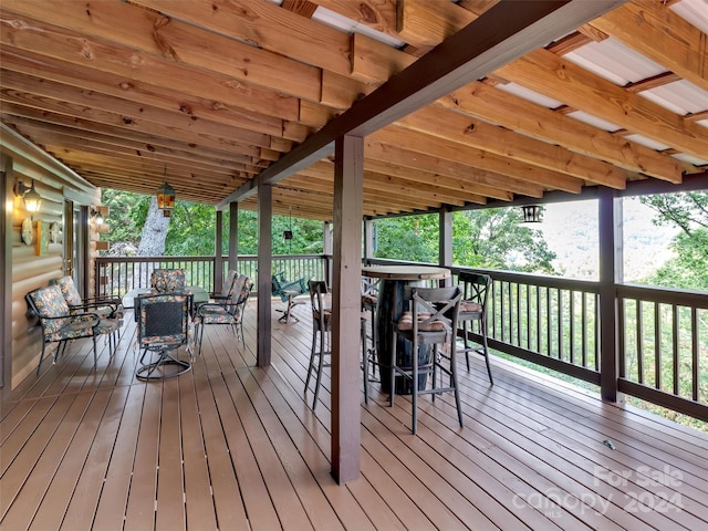 view of wooden terrace