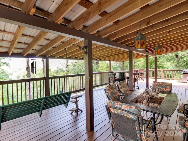 view of wooden deck