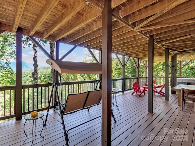 view of wooden deck