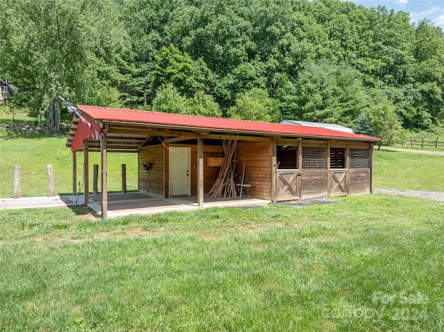 view of horse barn