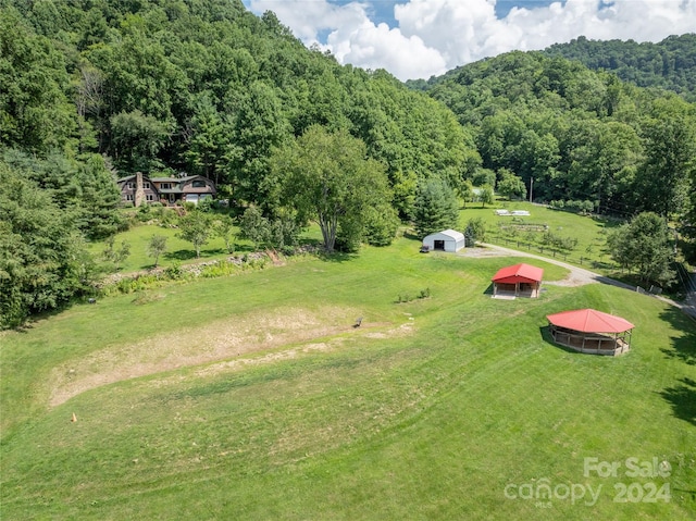 bird's eye view with a rural view