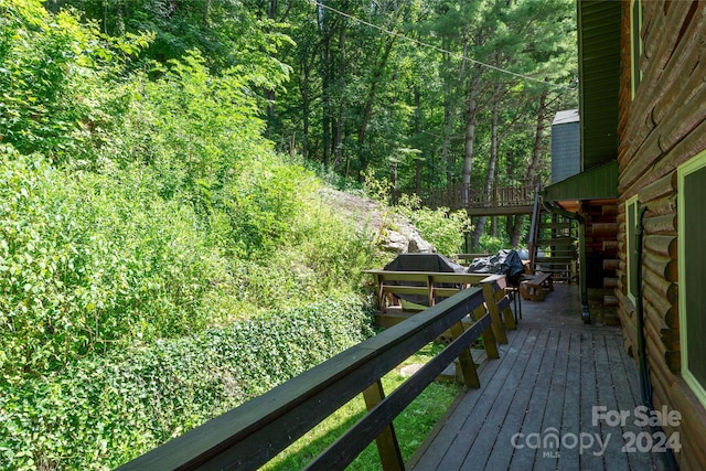 view of wooden terrace