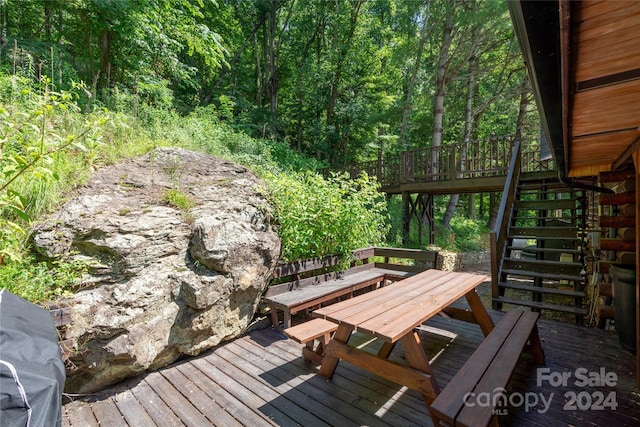 view of wooden terrace