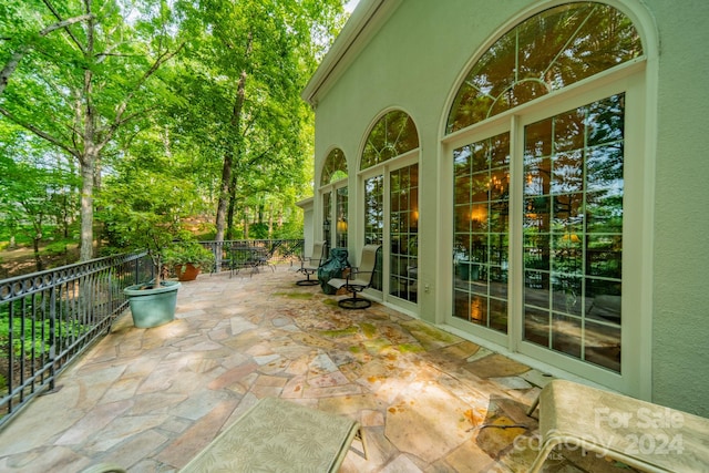 view of patio with french doors