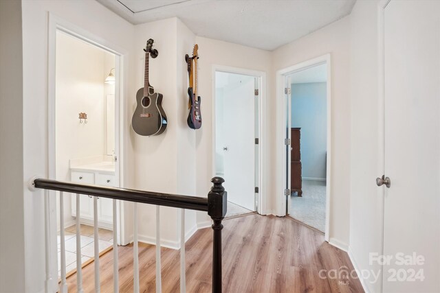 hallway featuring light hardwood / wood-style floors