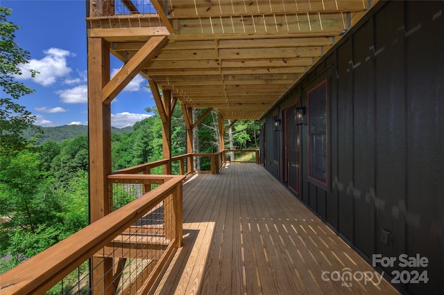 view of wooden terrace