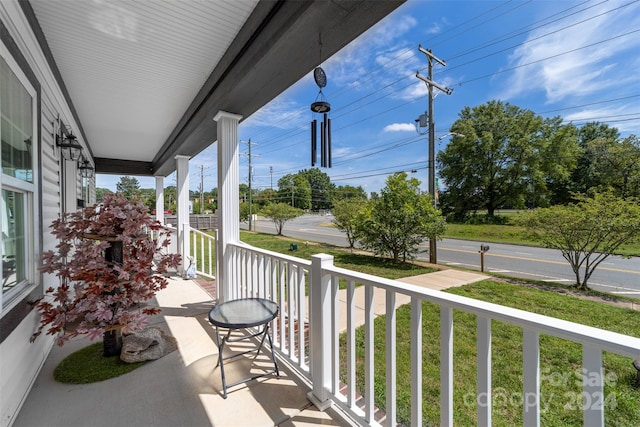 balcony with covered porch