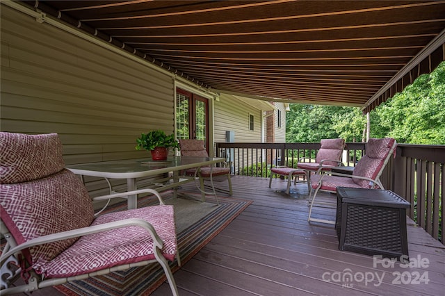 view of wooden terrace