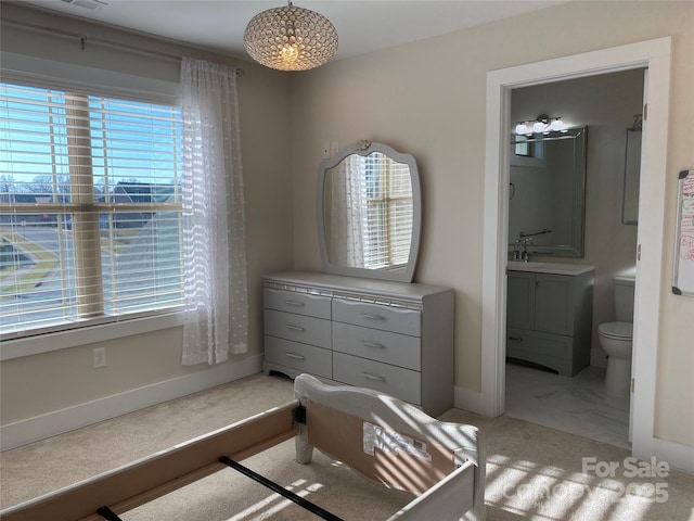 bedroom with ensuite bathroom