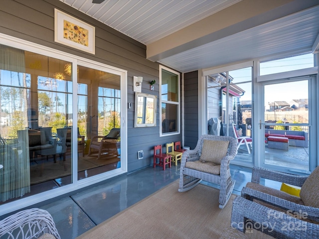 view of sunroom