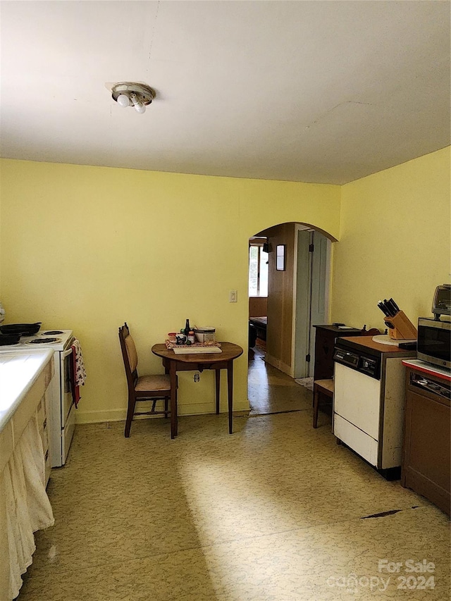 kitchen featuring white appliances