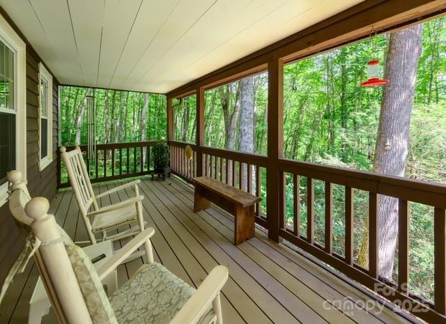 2767 Tanasee Gap Rd, Balsam Grove, NC 28708 - sunroom with a wealth of natural light