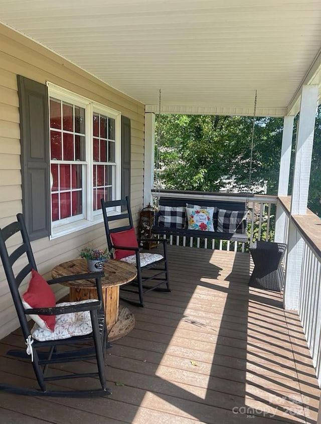 view of wooden deck