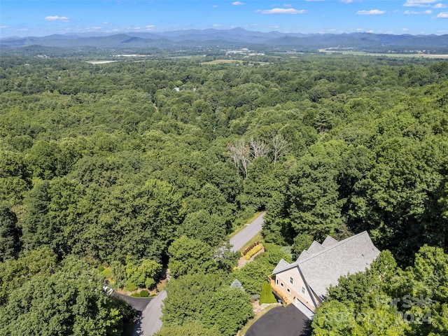 bird's eye view featuring a mountain view