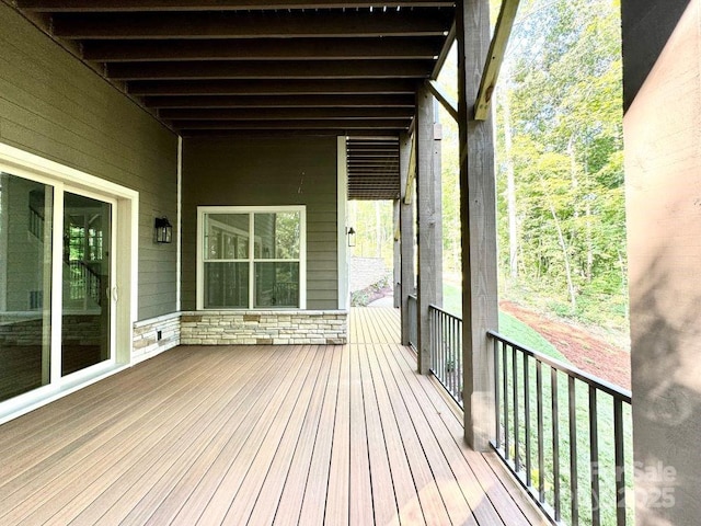 view of wooden terrace