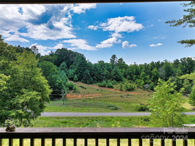 view of yard featuring a rural view