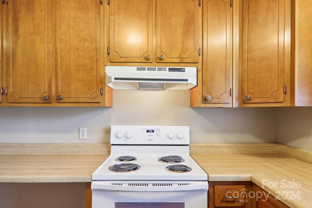 kitchen with electric range