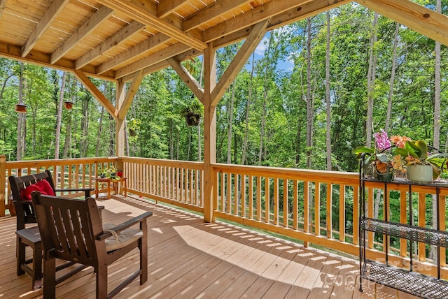 view of wooden deck